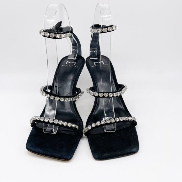 Marc Fisher Women's Black Dezzi Square Toe Stiletto Heeled Sandal Size 6M - Picture 2 of 12